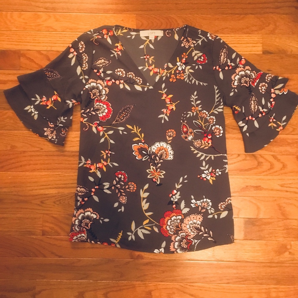 Ann Taylor LOFT Fall Blouse Size XS